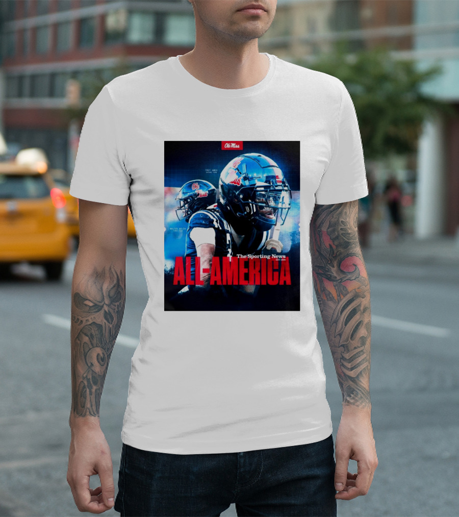 Ole Miss Rebels All-America Honors The Sporting News Football Spotlight T-Shirt