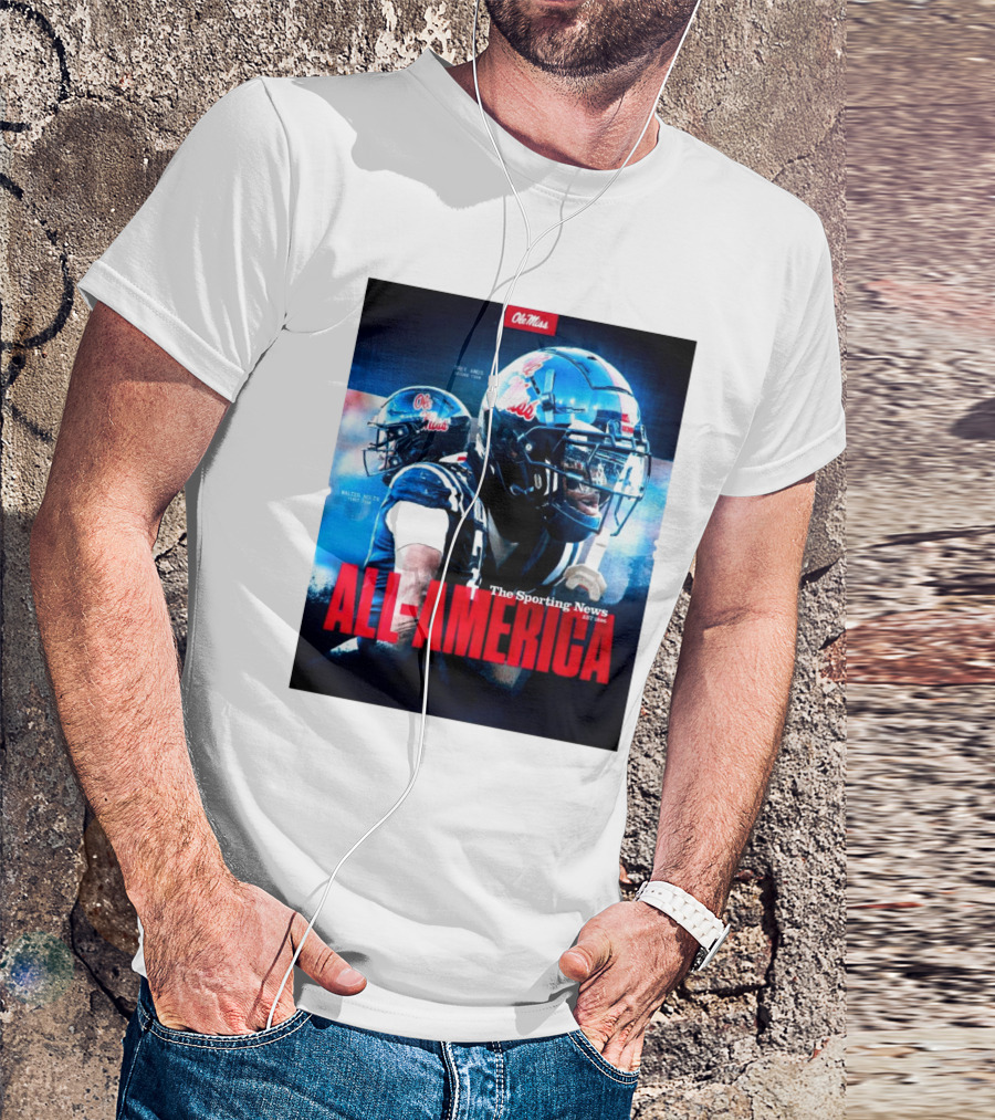 Ole Miss Rebels All-America Honors The Sporting News Football Spotlight T-Shirt
