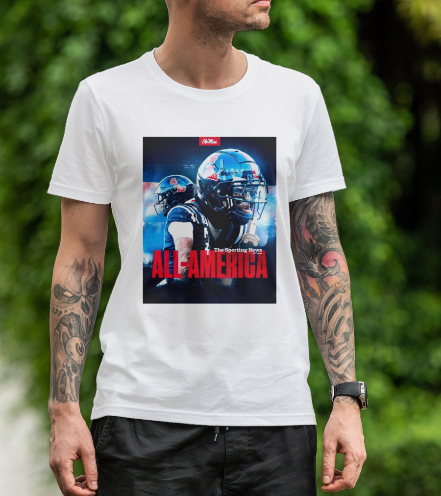 Ole Miss Rebels All-America Honors The Sporting News Football Spotlight T-Shirt