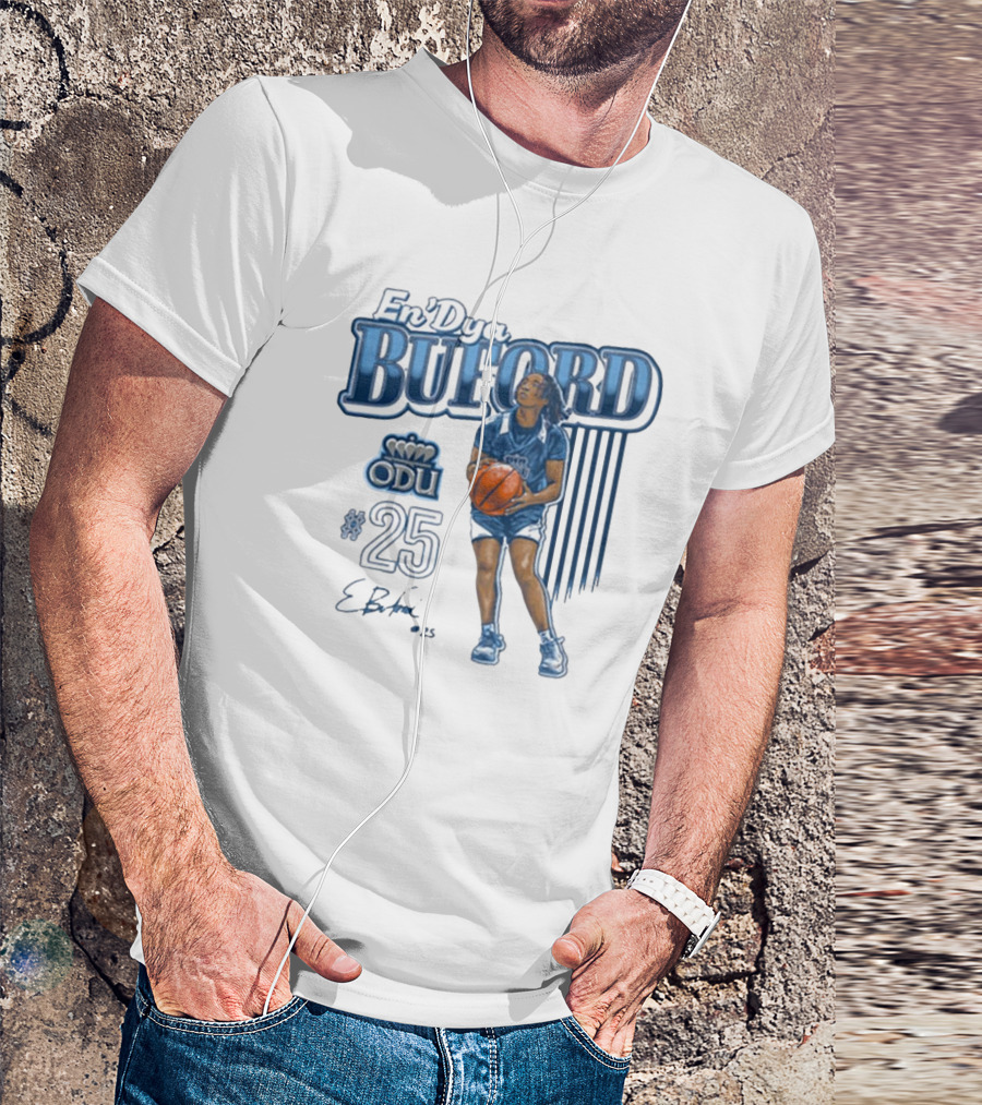 En’Dya Buford ODU #25 Monarchs Basketball Carolina Classics Signature T-Shirt