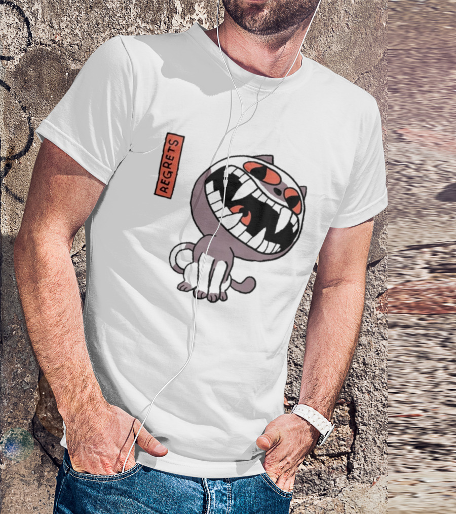 Fangamer OFF Cat Regrets Fierce Face T-Shirt