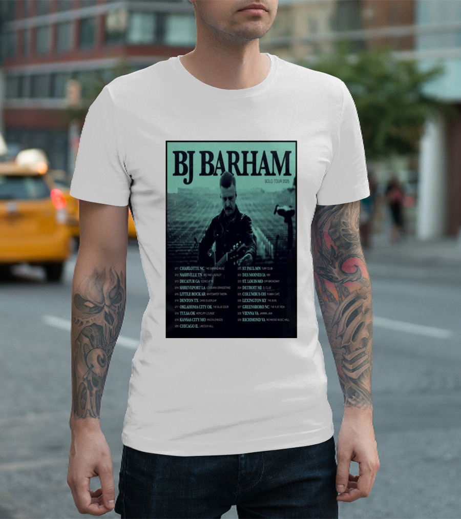 BJ Barham Solo Tour 2025 Charlotte Nashville St Louis Columbus Richmond T-Shirt