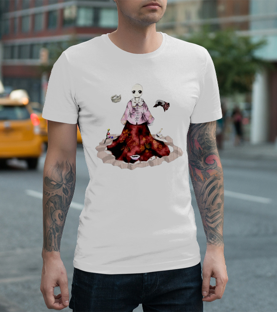 Kaguya Houraisan Fantasy Minimalist Floral Kimono T-Shirt