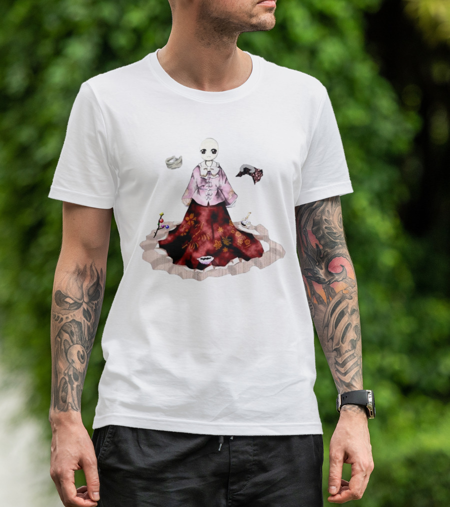Kaguya Houraisan Fantasy Minimalist Floral Kimono T-Shirt