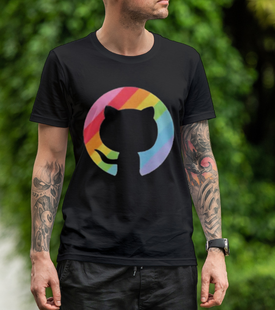 Invertocat Pride Github Merch Rainbow T-Shirt