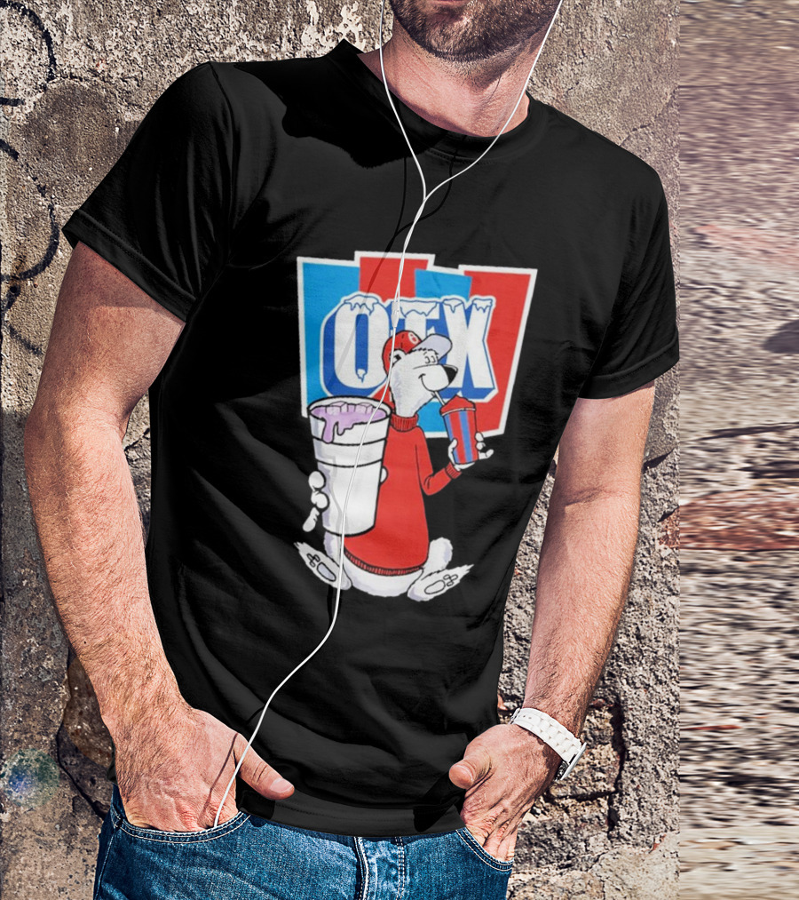 Otx Boyz So Icee Polar Bear Double Cup Red Blue White T-Shirt