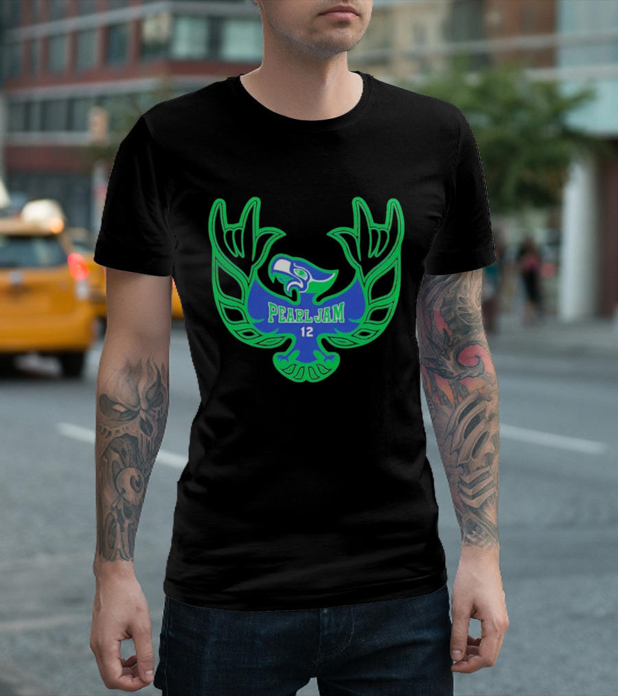 Pearl Jam 12 Seahawks Fan Emblem T-Shirt