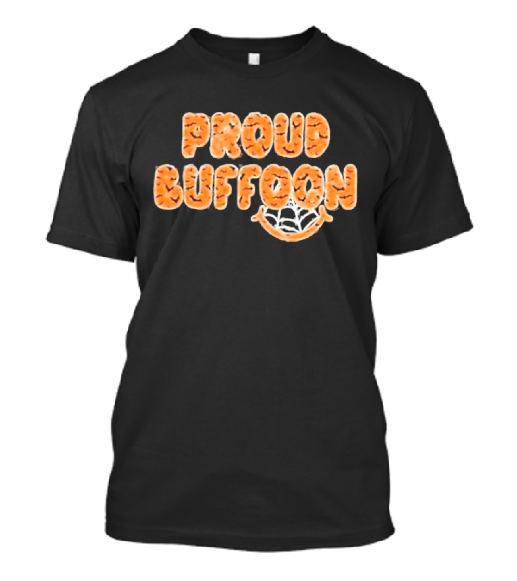 Proud Buffoon Tiger Stripe Halloween With Smiling Spiderweb T-Shirt