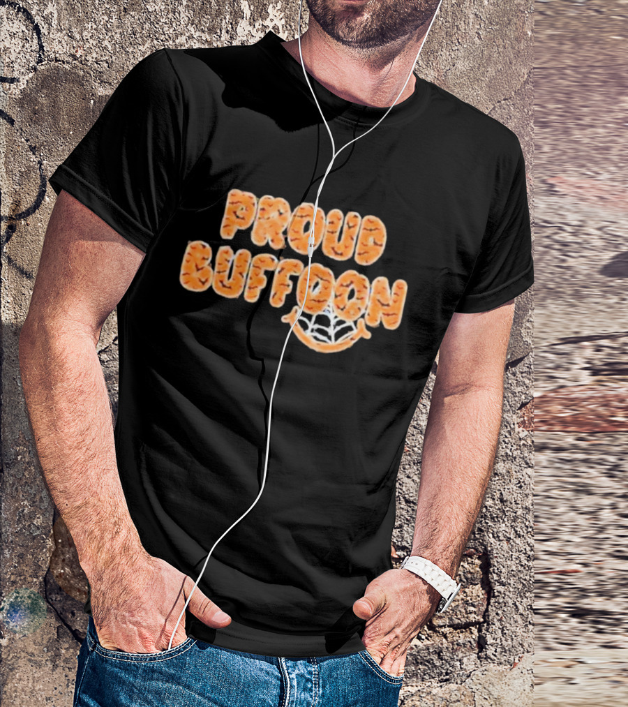Proud Buffoon Tiger Stripe Halloween With Smiling Spiderweb T-Shirt