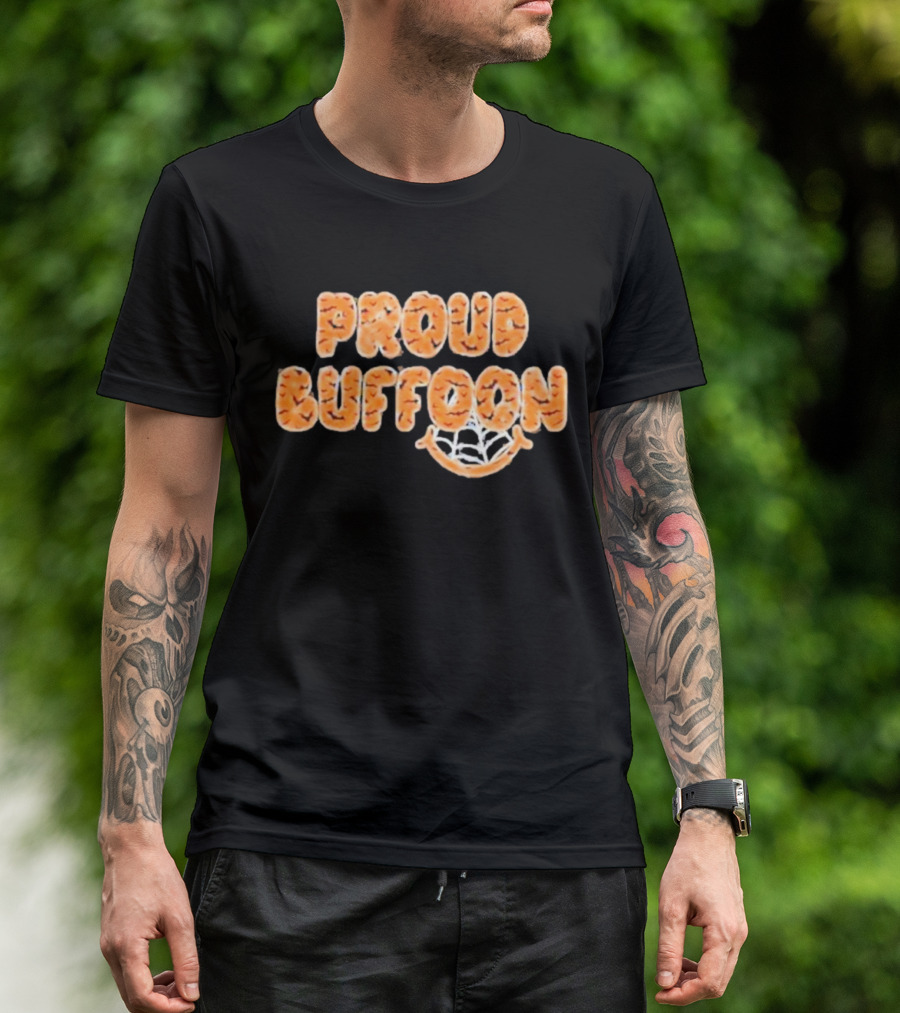Proud Buffoon Tiger Stripe Halloween With Smiling Spiderweb T-Shirt