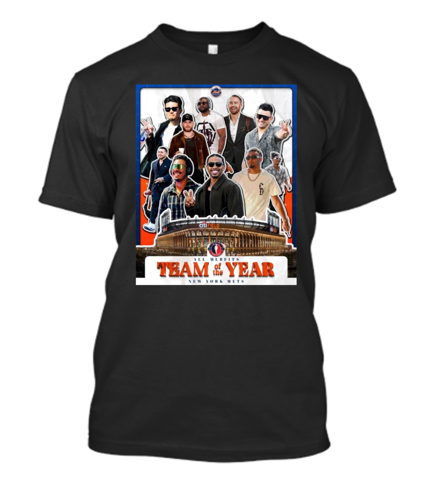 New York Mets All MLBFITS Team Of The Year Citi Field T-Shirt