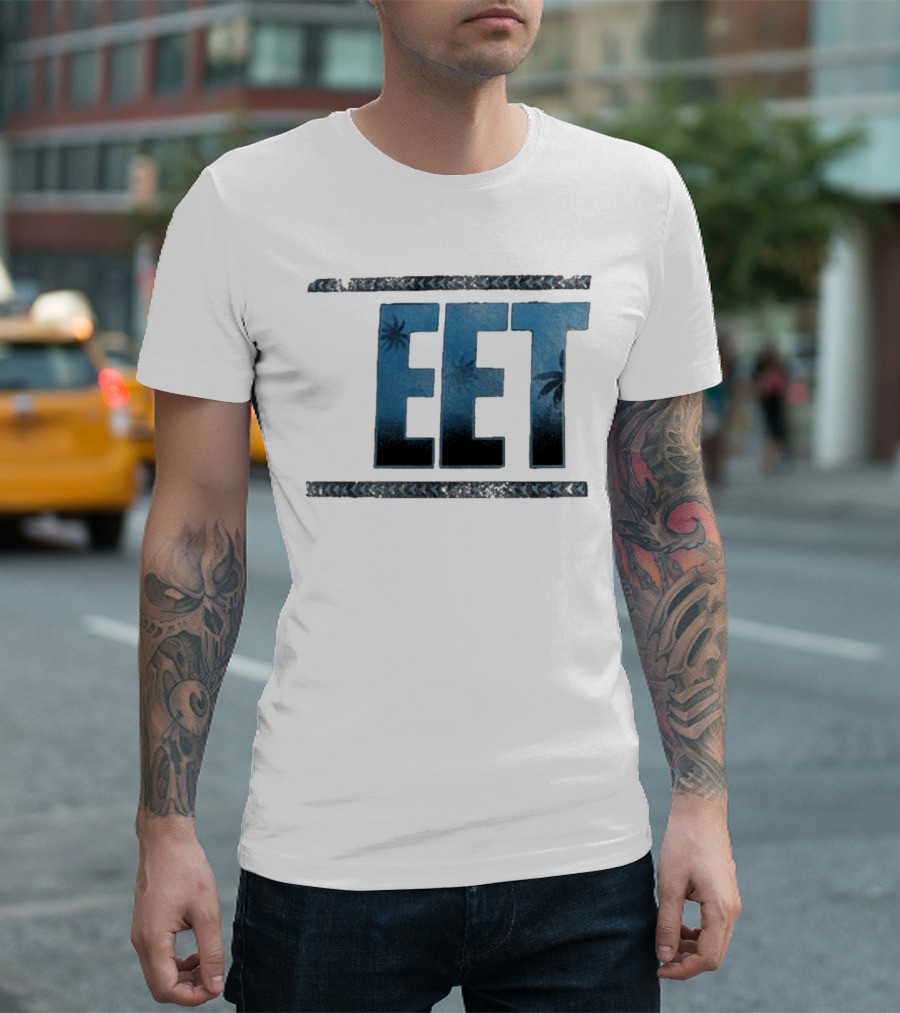 Jey Uso EET Palm Trees Racing Stripes T-Shirt