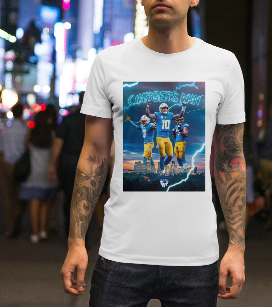 Chargers Win Los Angeles Chargers Electric TNF On Prime T-Shirt