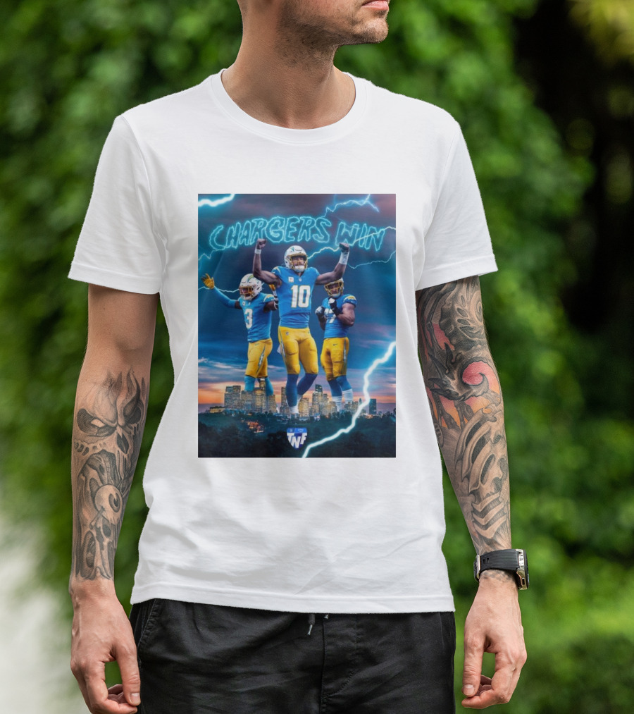 Chargers Win Los Angeles Chargers Electric TNF On Prime T-Shirt