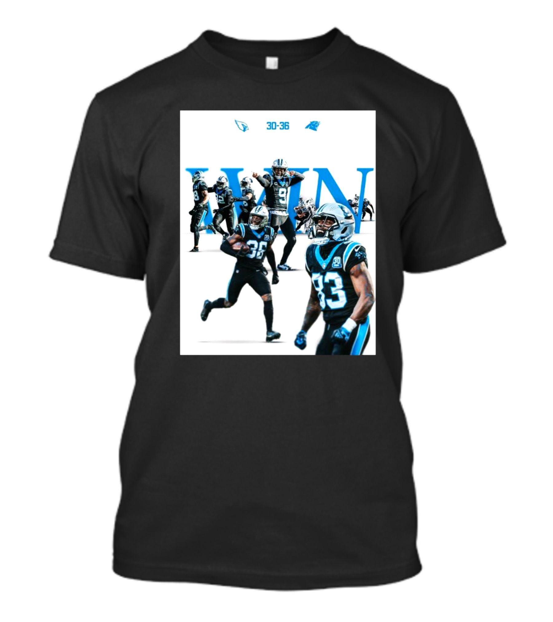 Carolina Panthers 36 Vs Arizona Cardinals 30 Victory T-Shirt