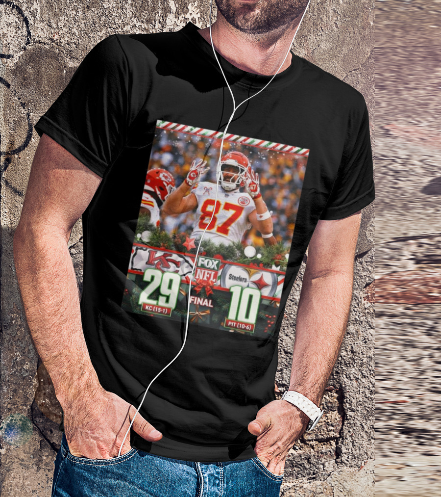 FOX NFL Final Kansas City Chiefs 29 Vs Pittsburgh Steelers 10 Christmas Day T-Shirt