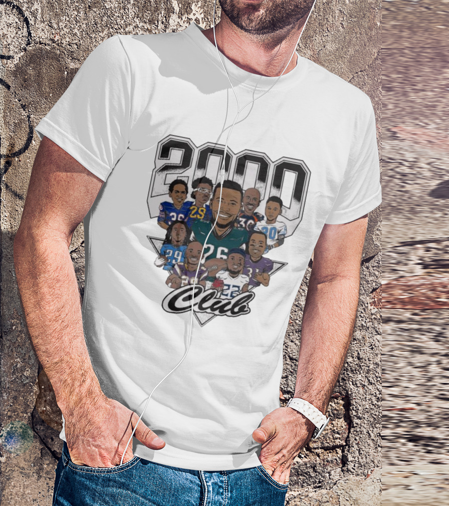 2000 Club NFL All Team Cam Lewis Saquon Barkley Caricatures T-Shirt