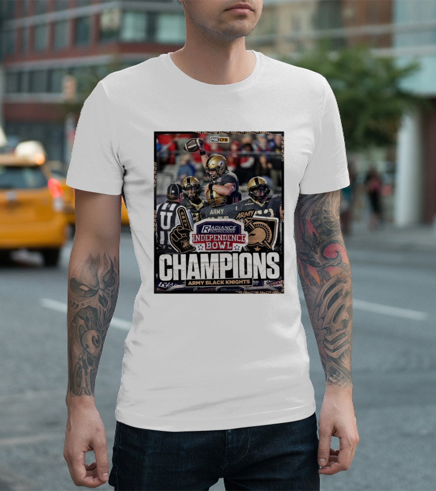 FOX CFB Independence Bowl Champions Army Black Knights December 28, T-Shirt