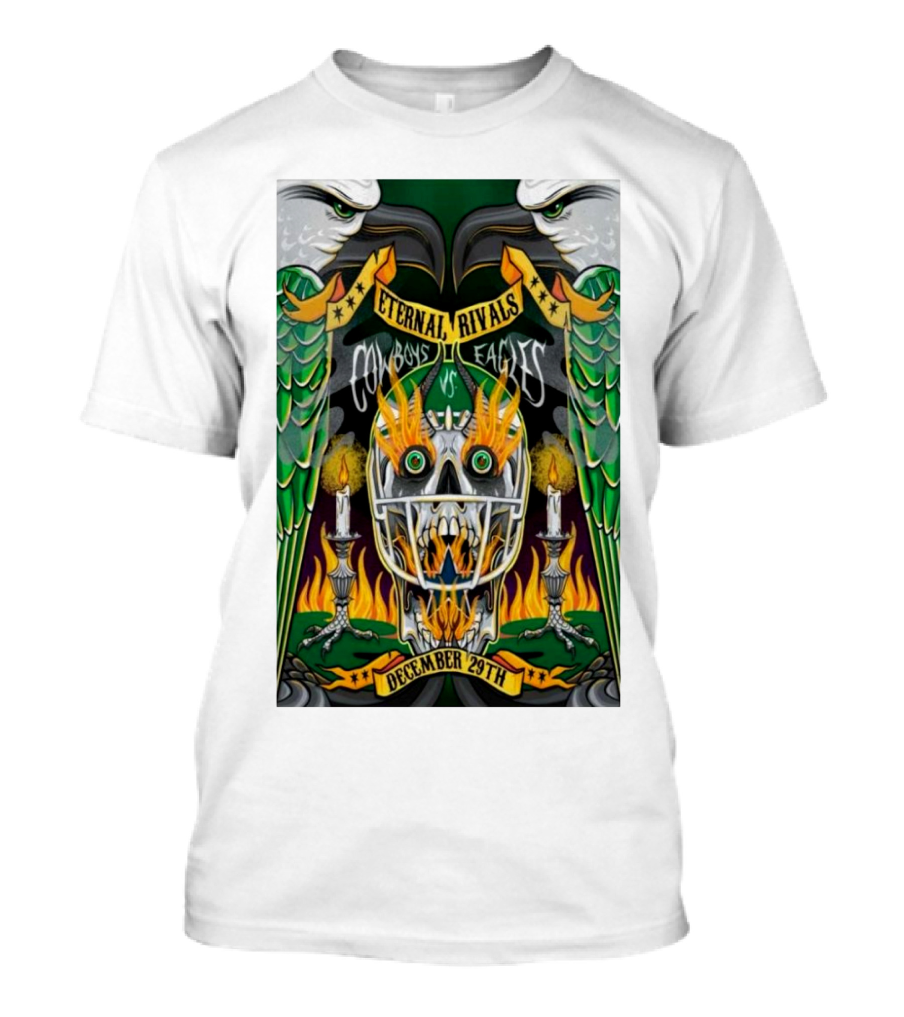 Eternal Rivals Cowboy Vs Eagles December 29th 2024 Lincoln Financial Field Philadelphia PA T-Shirt