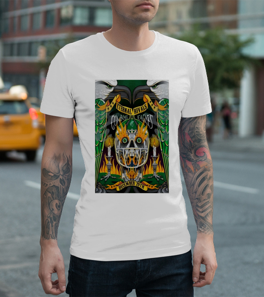 Eternal Rivals Cowboy Vs Eagles December 29th 2024 Lincoln Financial Field Philadelphia PA T-Shirt