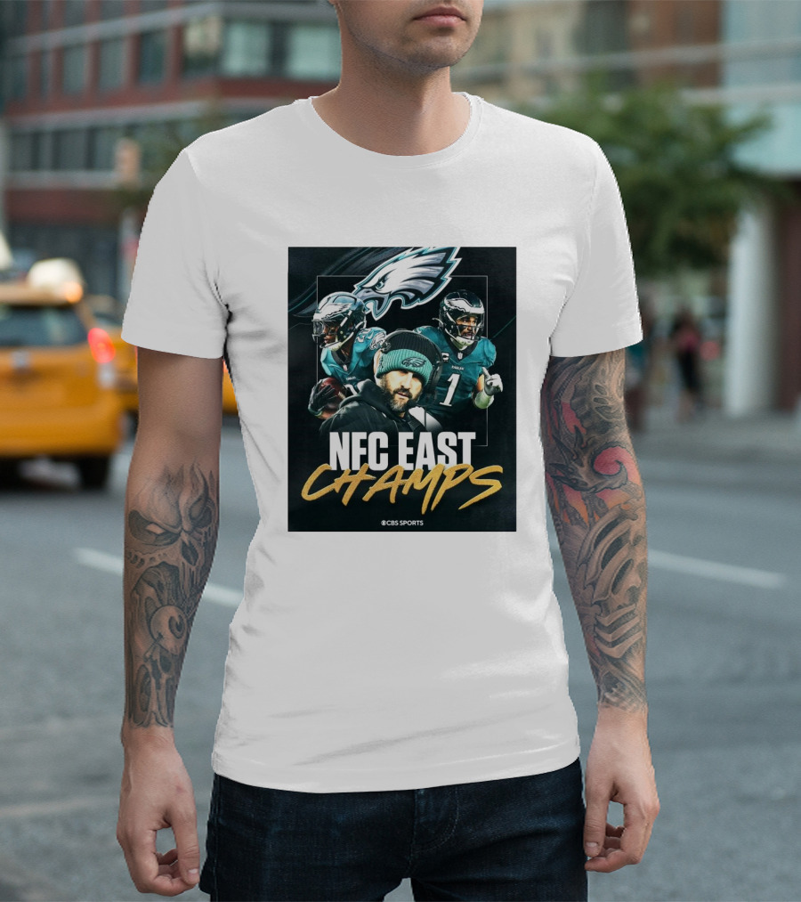 Philadelphia Eagles NFC East Champs 2024 CBS Sports T-Shirt