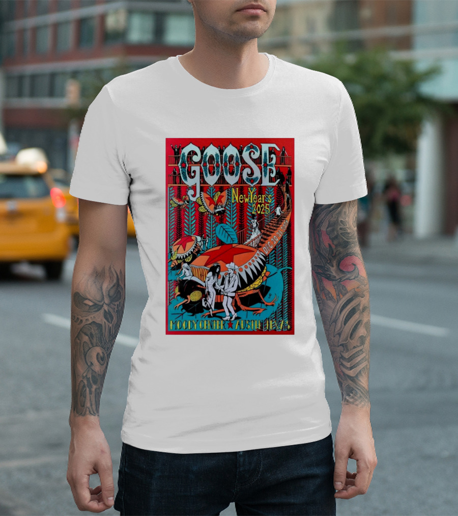 Goose Moody Center Austin TX December 30-31 2024 New Year’s 2025 Vibrant Celebration T-Shirt