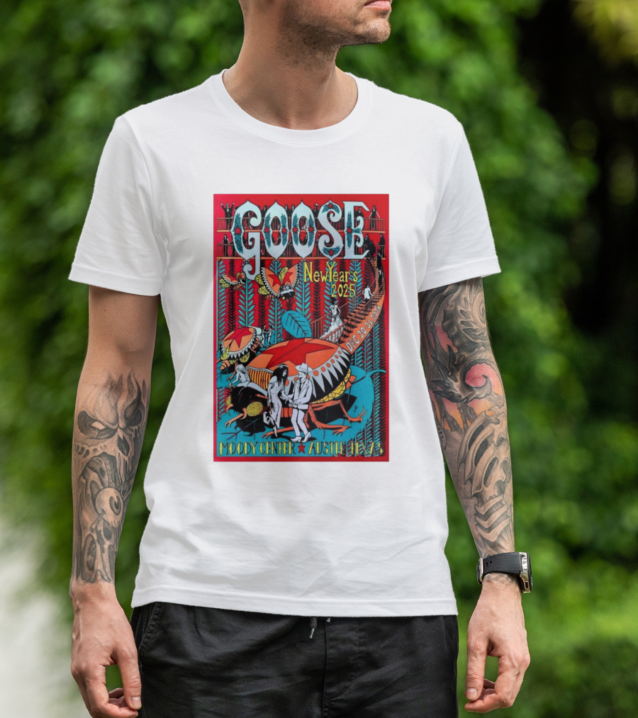 Goose Moody Center Austin TX December 30-31 2024 New Year’s 2025 Vibrant Celebration T-Shirt