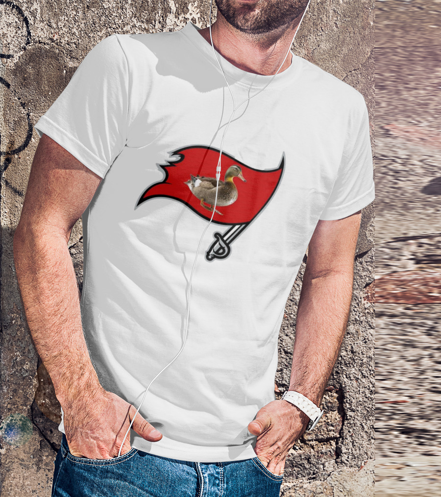 Tampa Bay Duckaneers New Buccaneers Parody Logo Flag T-Shirt