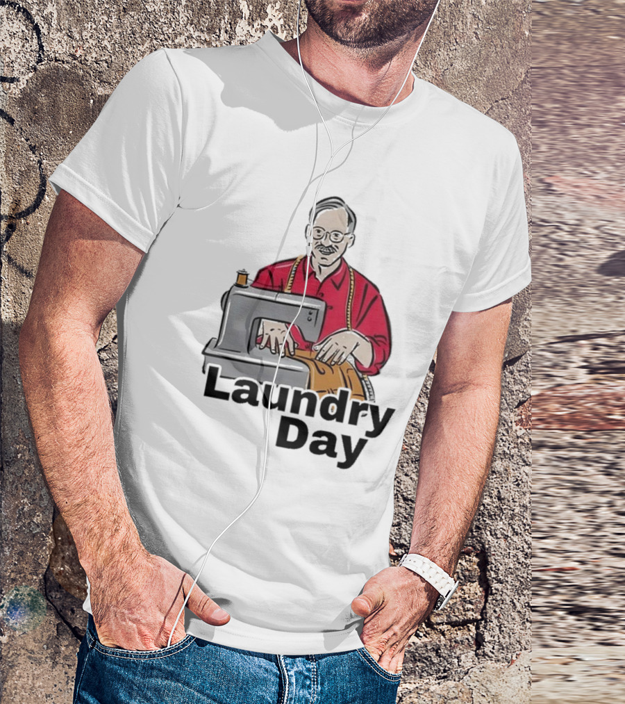Laundry Day Retro Tailor With Sewing Machine T-Shirt