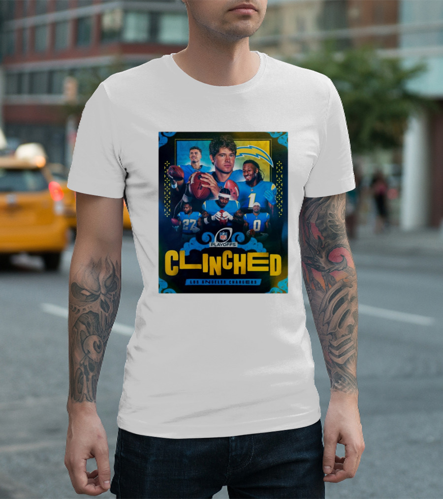 Los Angeles Chargers Clinched NFL Playoffs T-Shirt