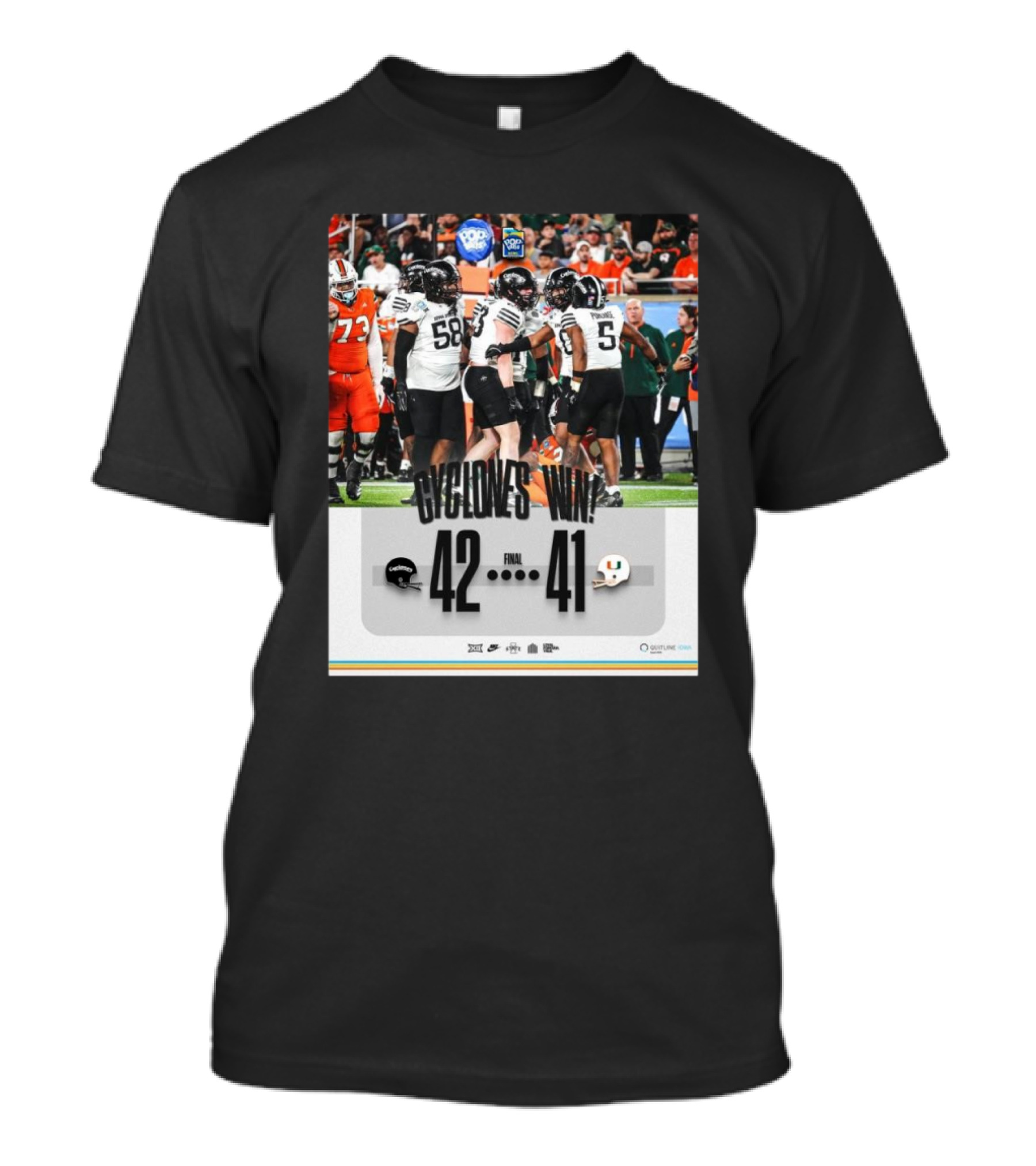 Cyclones Win Final Iowa State Vs Miami 42-41 Score Crazy Good T-Shirt
