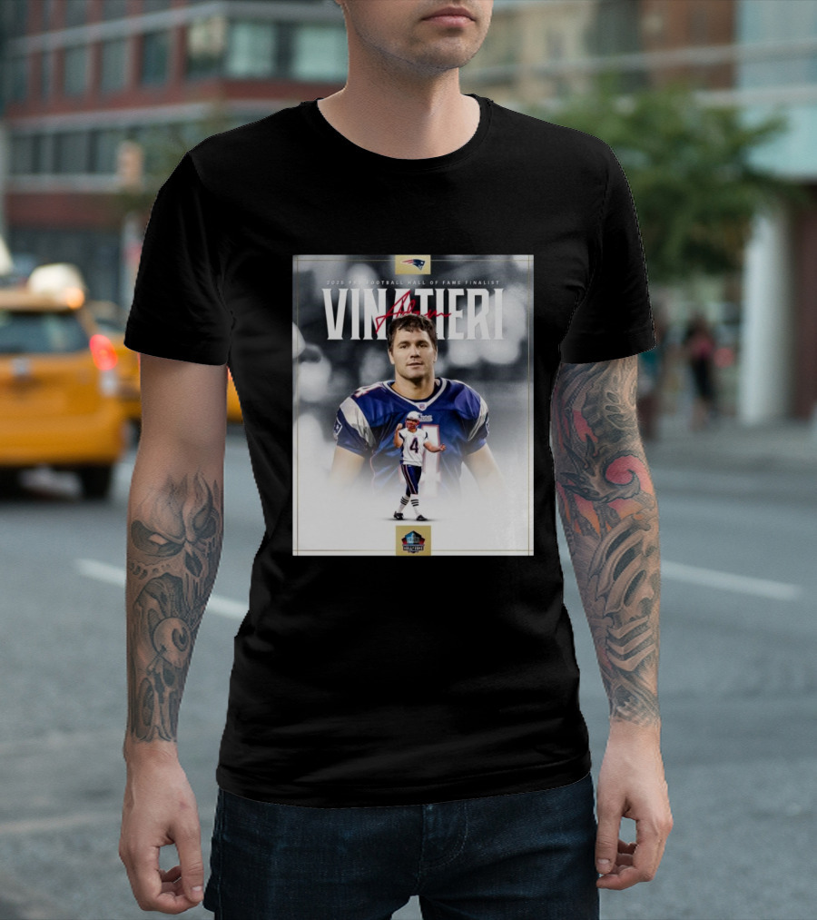 Adam Vinatieri New England Patriots 2025 Pro Football Hall of Fame Finalist T-Shirt