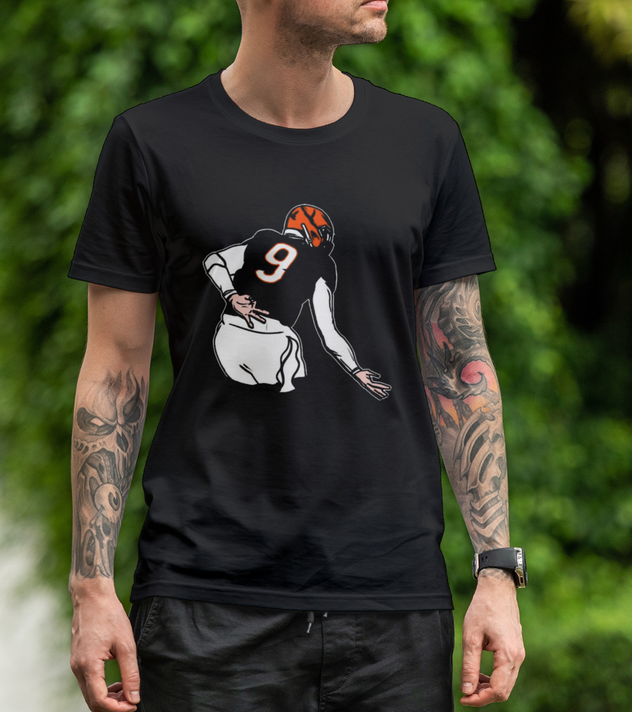 Oe Burrow Griddy Number 9 Cincinnati Bengals NFL Player T-Shirt