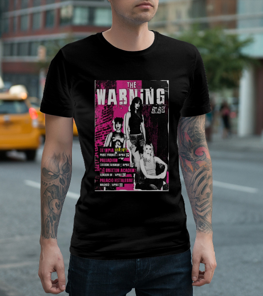 The Warning 2025 European Tour Olympia Paris France April 12 Sold Out T-Shirt