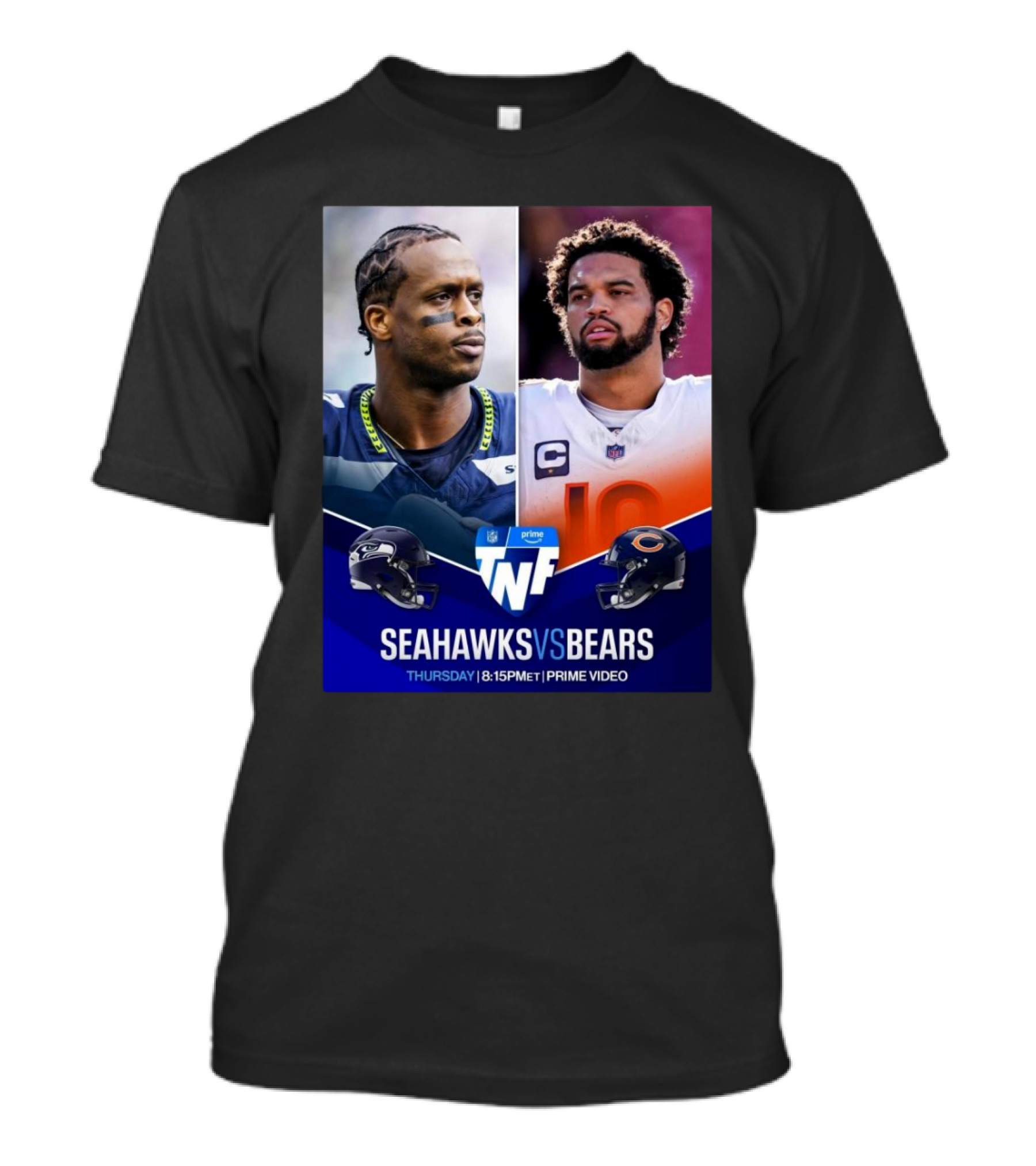 Seattle Seahawks Vs Chicago Bears Thursday Night Football 8:15 PM ET Prime Video T-Shirt