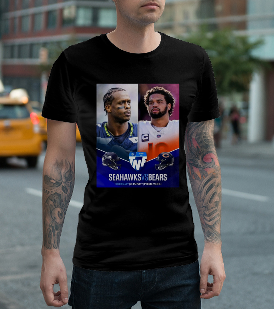 Seattle Seahawks Vs Chicago Bears Thursday Night Football 8:15 PM ET Prime Video T-Shirt