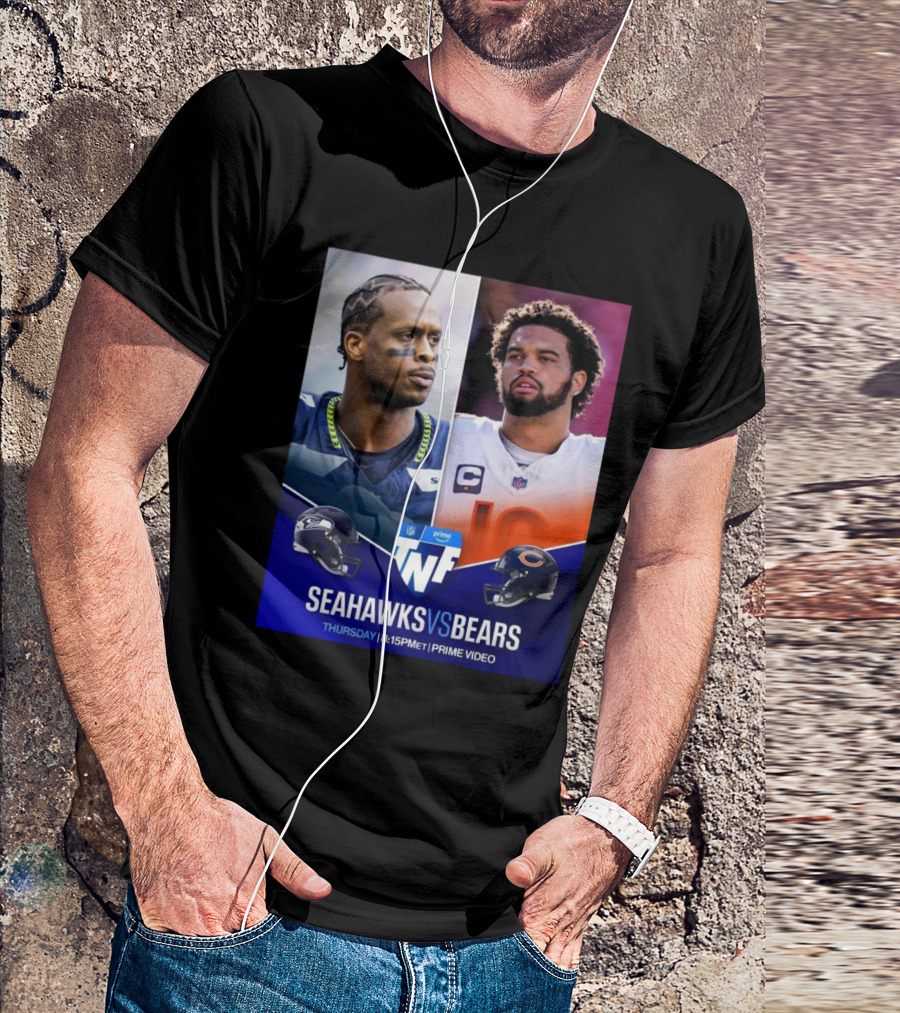 Seattle Seahawks Vs Chicago Bears Thursday Night Football 8:15 PM ET Prime Video T-Shirt