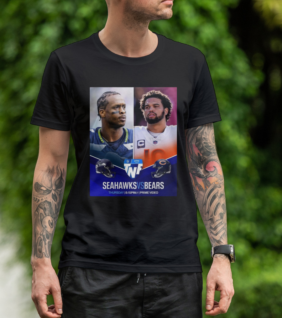 Seattle Seahawks Vs Chicago Bears Thursday Night Football 8:15 PM ET Prime Video T-Shirt