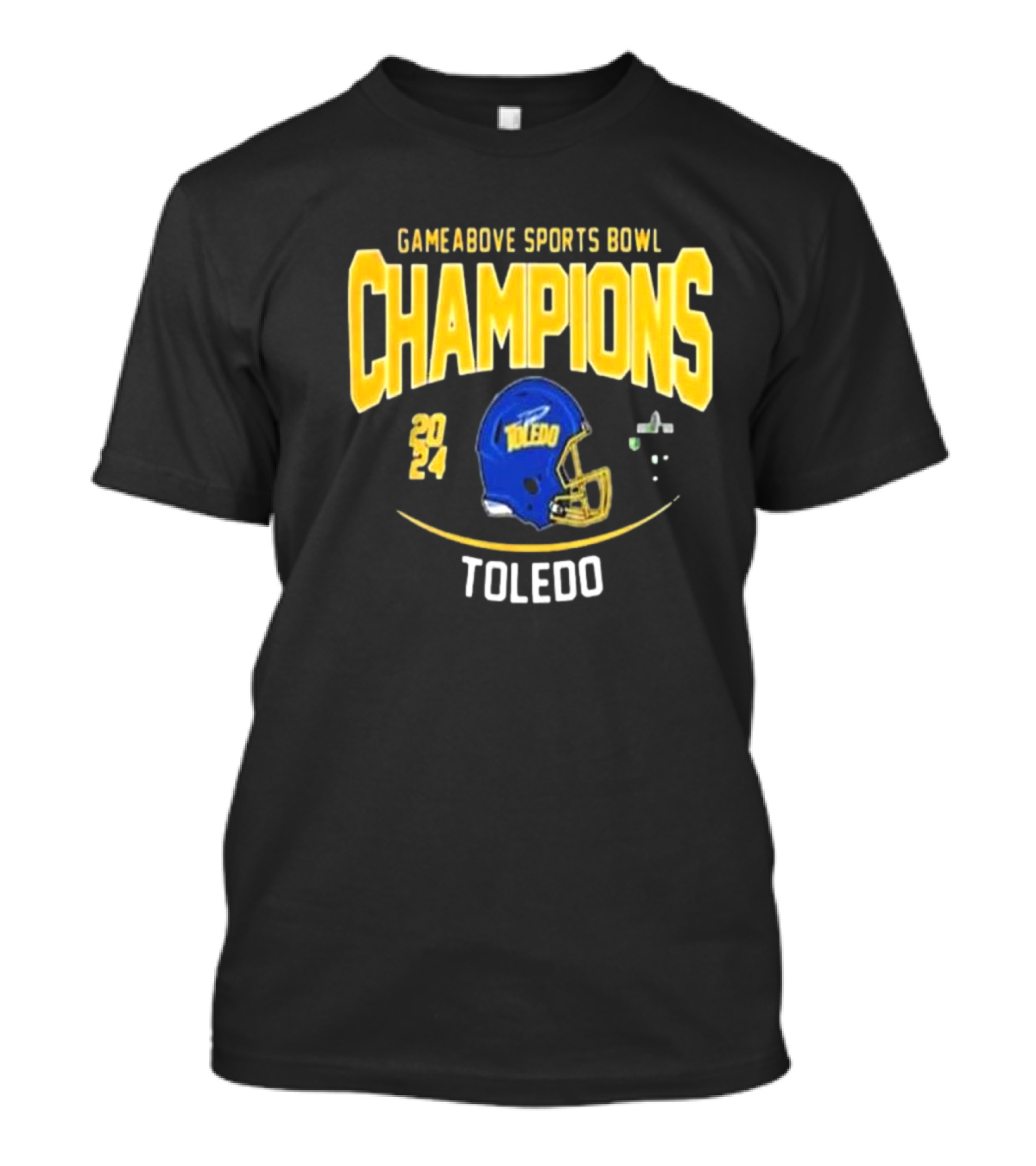Toledo Rockets 2024 GameAbove Sports Bowl Champions Football Helmet T-Shirt