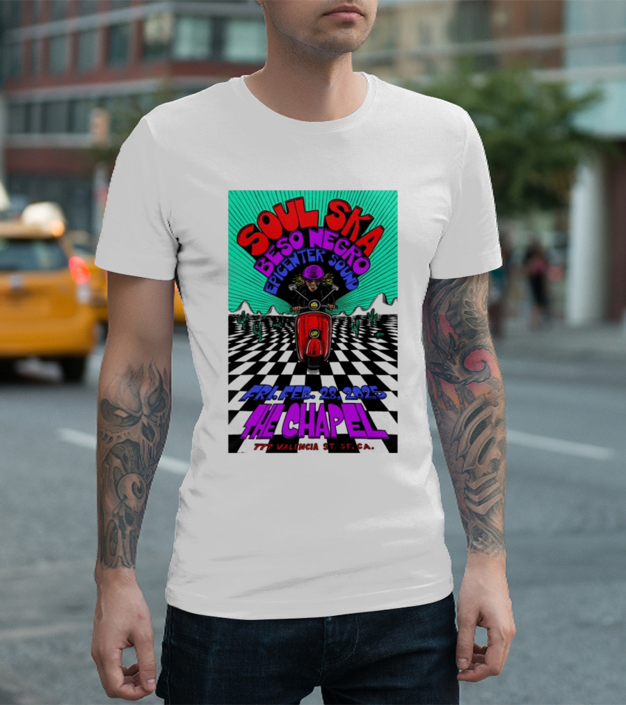 Soul Ska Beso Negro Epicenter Sound The Chapel San Francisco CA Feb 28 2025 T-Shirt
