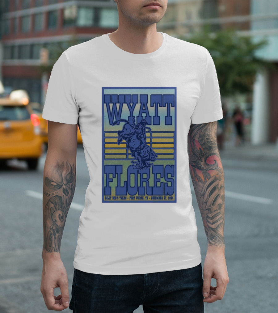 Wyatt Flores December 27 2024 Billy Bob’s Texas Fort Worth Rodeo Cowboy T-Shirt