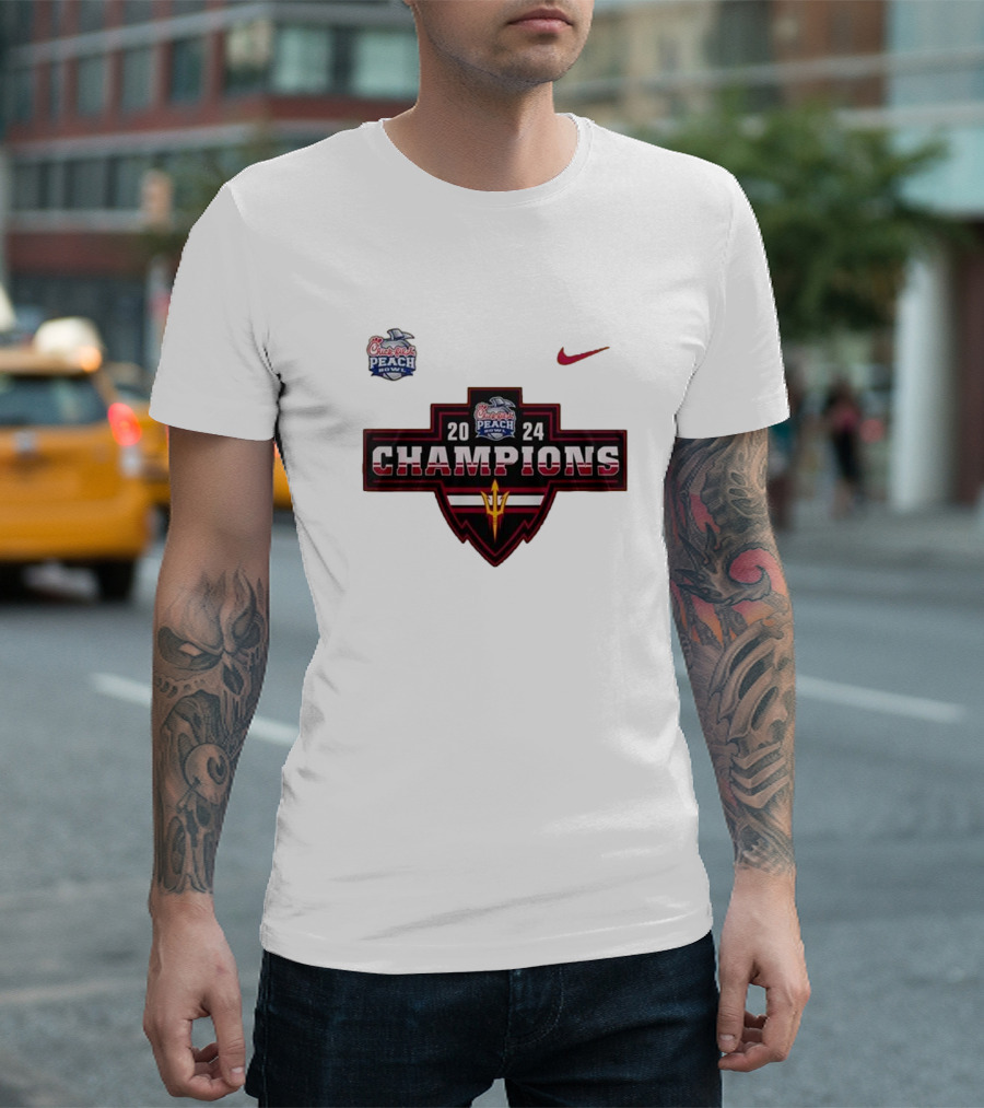 Chick-fil-A Peach Bowl 2024 Champions Arizona State Sun Devils Fans Favorites T-Shirt