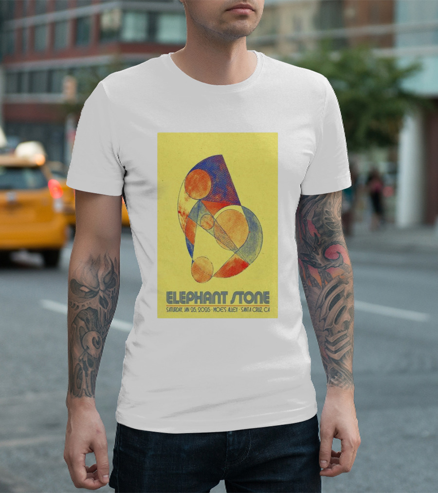 Elephant Stone Saturday January 25 2025 Moe's Alley Santa Cruz CA T-Shirt