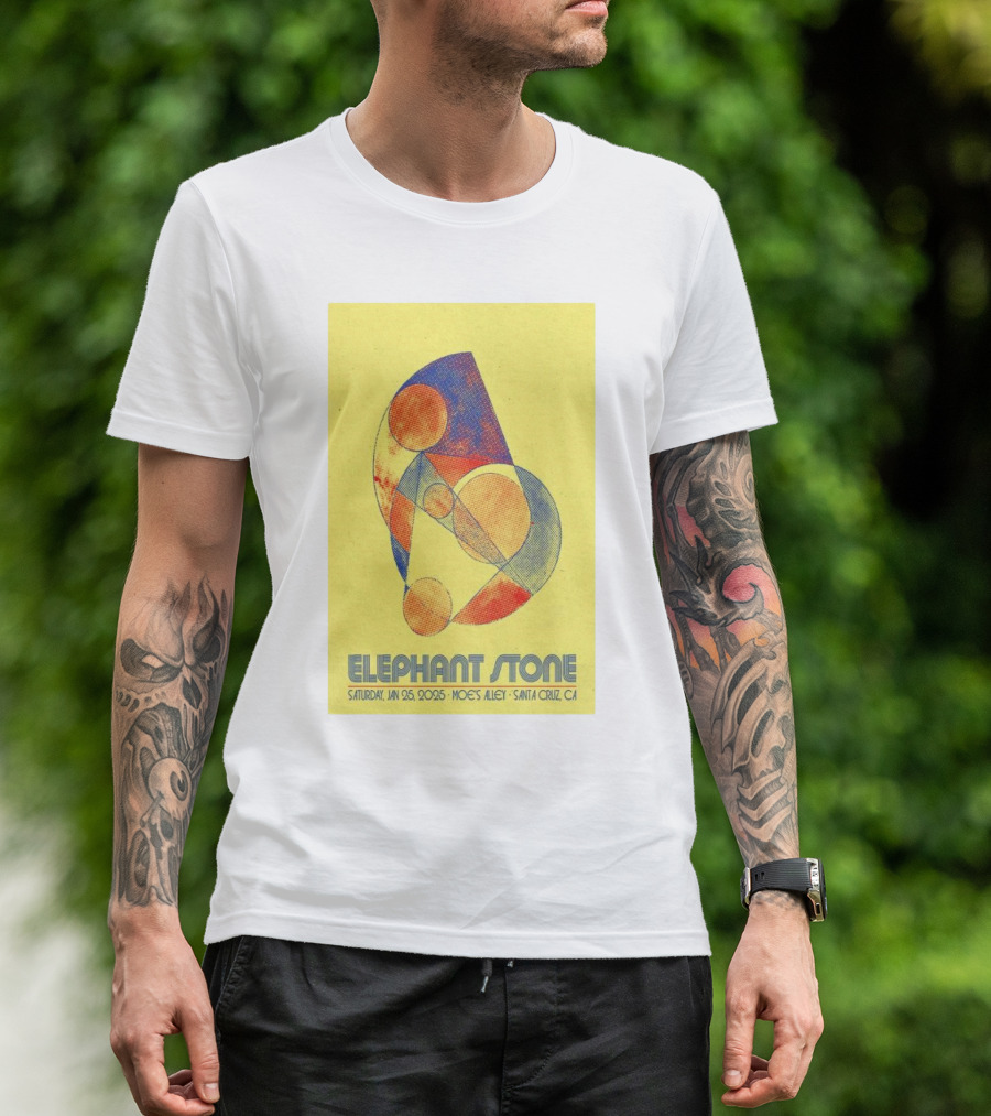Elephant Stone Saturday January 25 2025 Moe's Alley Santa Cruz CA T-Shirt