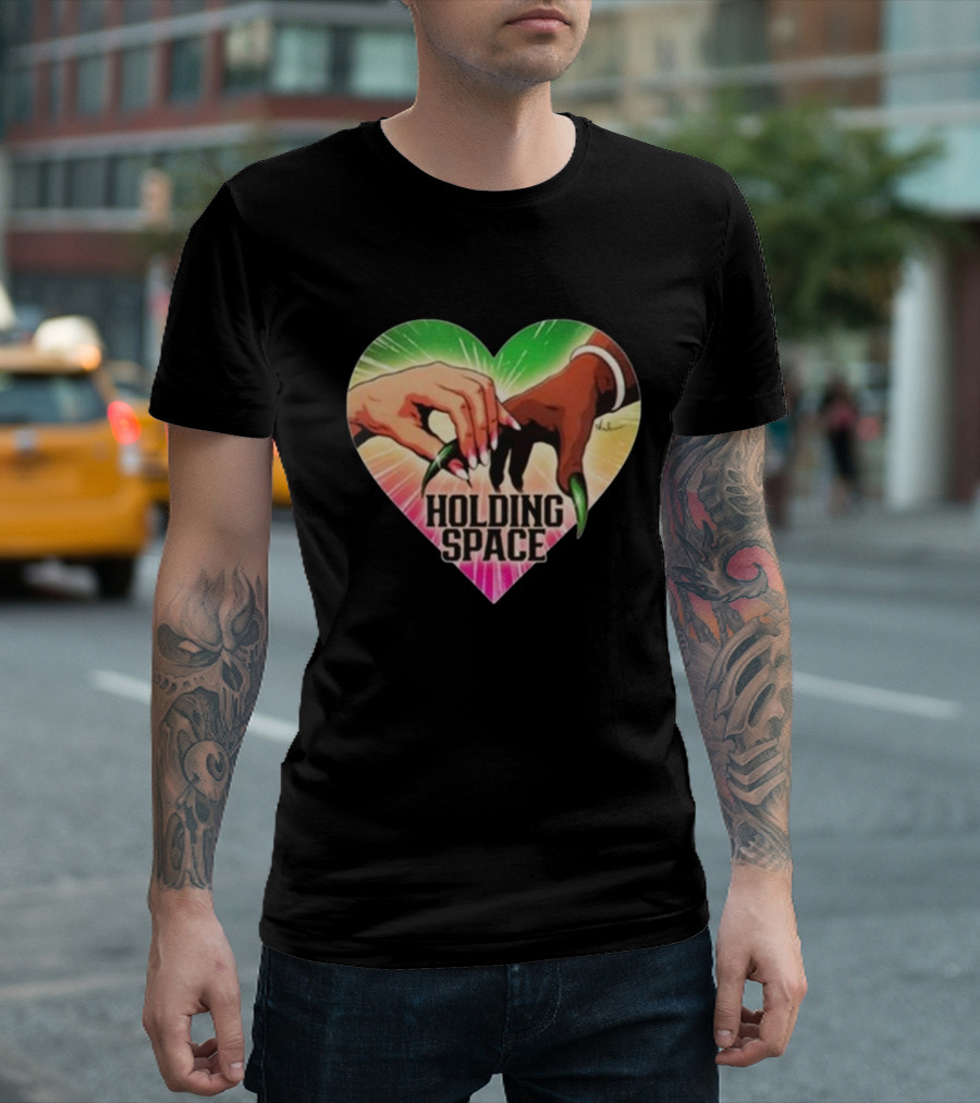Holding Space Heart Hands Symbol Unity T-Shirt