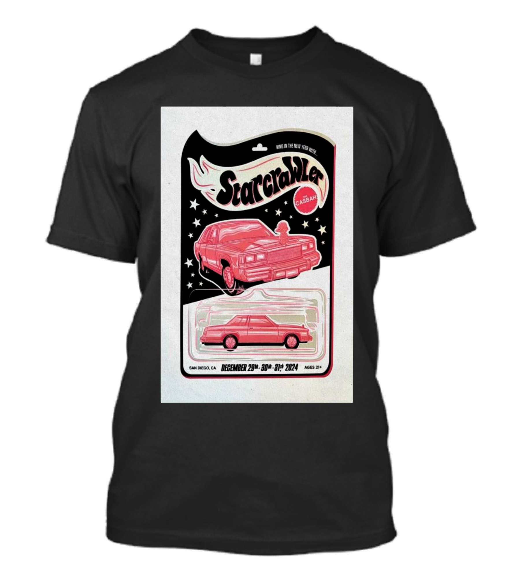 Starcrawler Live At Casbah San Diego December 29-31 2024 Vintage Car T-Shirt