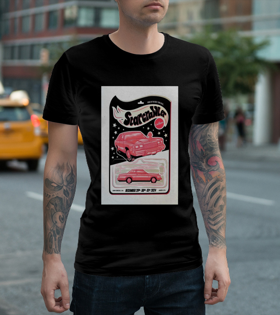 Starcrawler Live At Casbah San Diego December 29-31 2024 Vintage Car T-Shirt