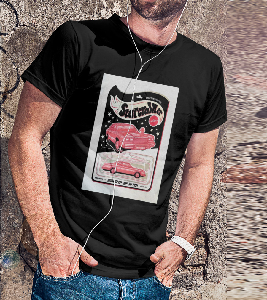 Starcrawler Live At Casbah San Diego December 29-31 2024 Vintage Car T-Shirt