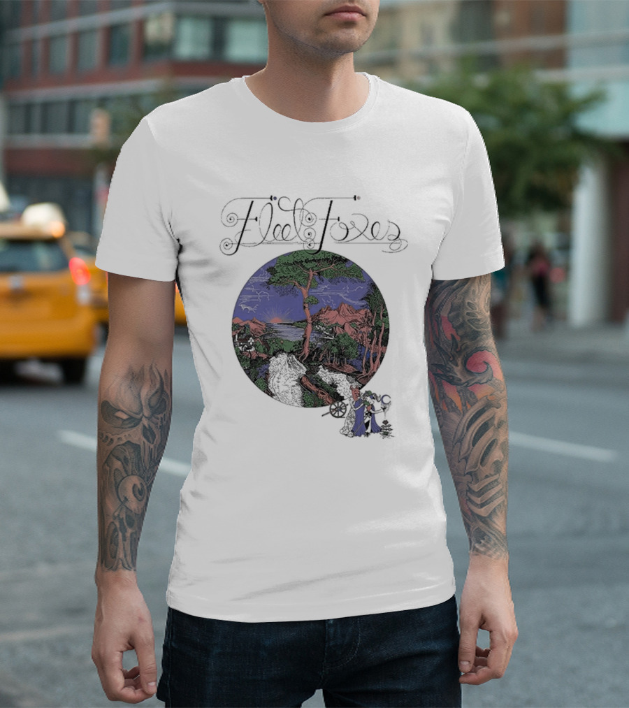 Fleet Foxes Sun Giant Album Cover Art Scenic Landscape T-Shirt