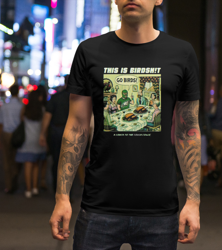 Philadelphia Eagles Thanksgiving Day Go Birds Comic T-Shirt